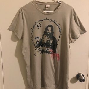 Diesel T-shirt in beige/ grey